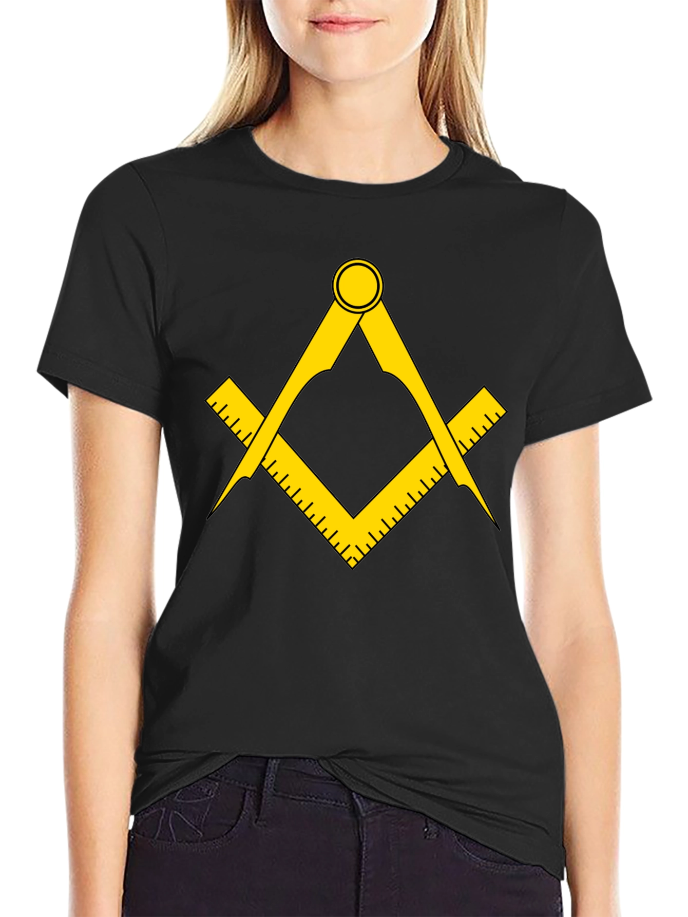 Masonic Compass & Square Graphic T-Shirt