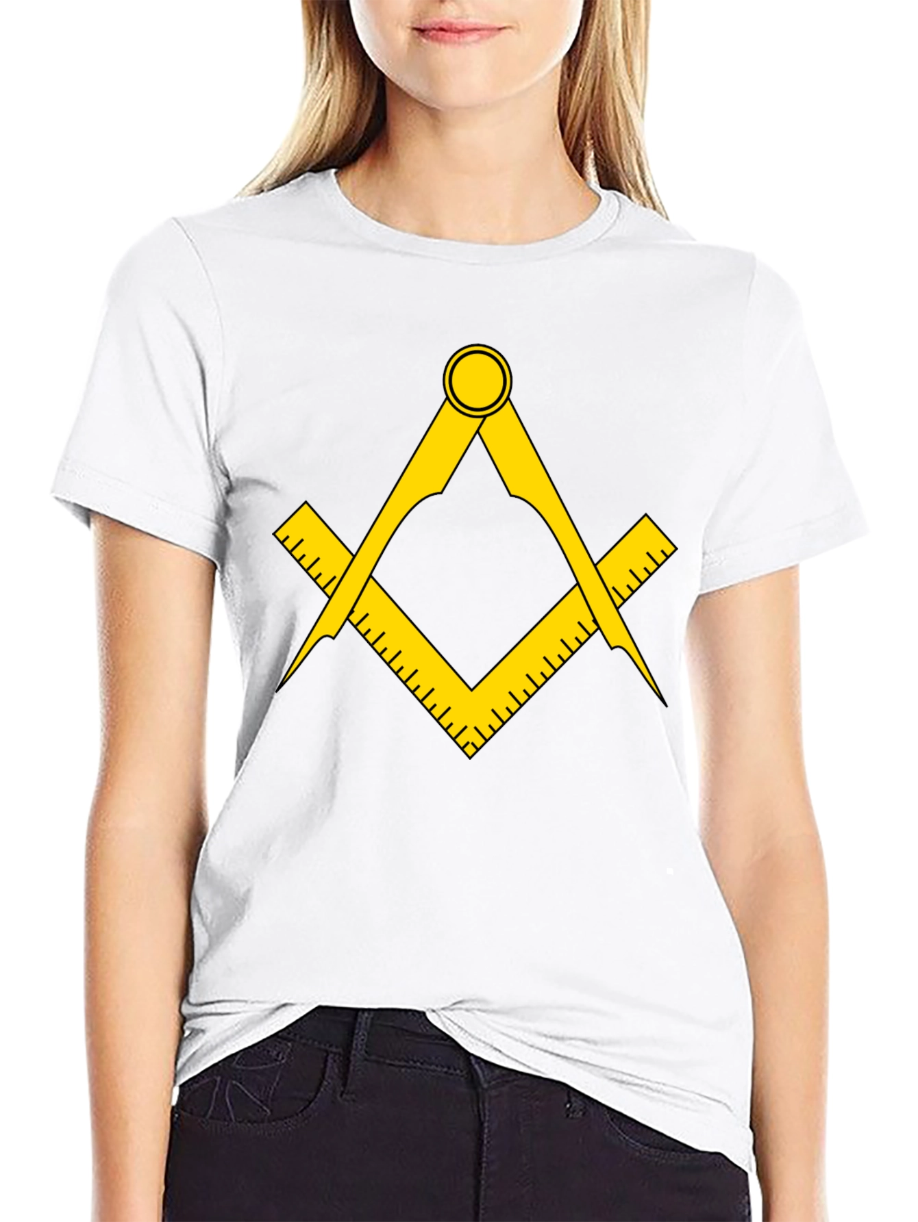 Masonic Compass & Square Graphic T-Shirt