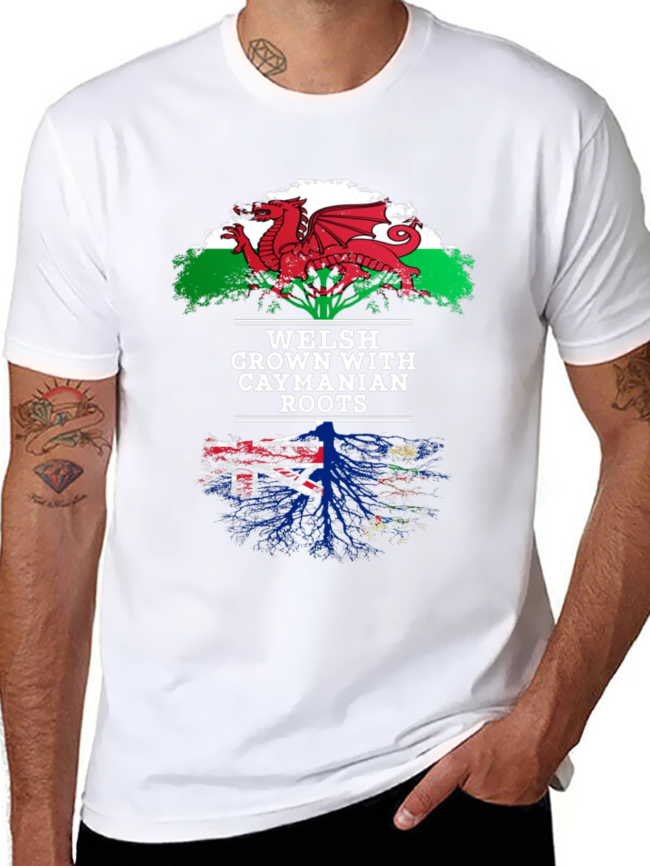 Welsh Grown with Caymanian Roots T-Shirt