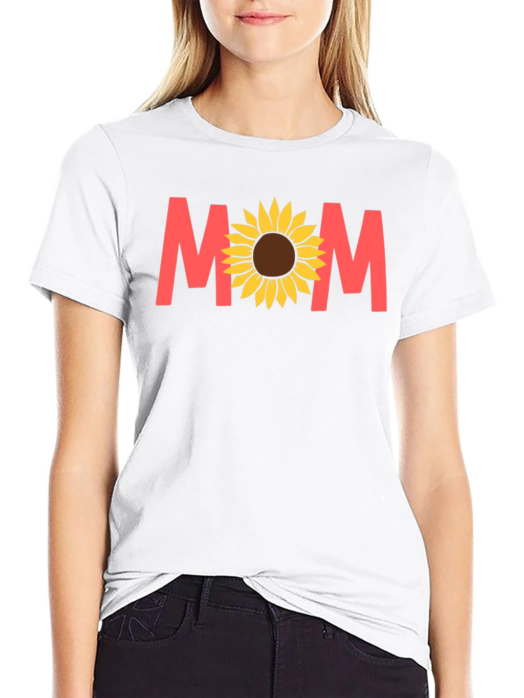 Mom Sunflower Graphic Tee - Cute Womens T-Shirt