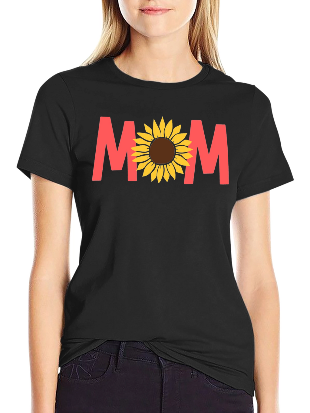 Mom Sunflower Graphic Tee - Cute Womens T-Shirt