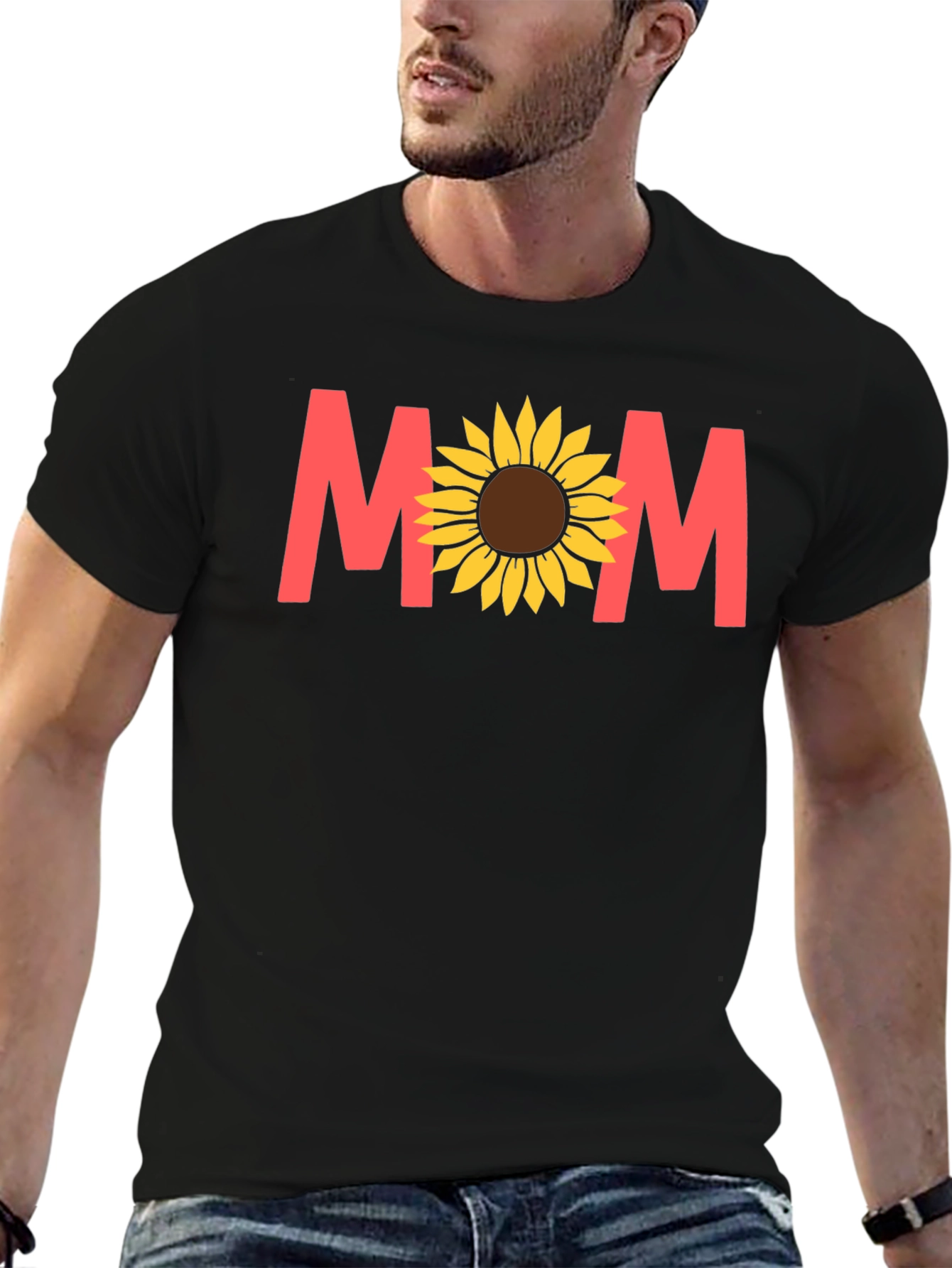 Mom Sunflower Graphic Tee - Cute Womens T-Shirt
