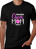 Senior Cheer Mom 2023 Black T-Shirt