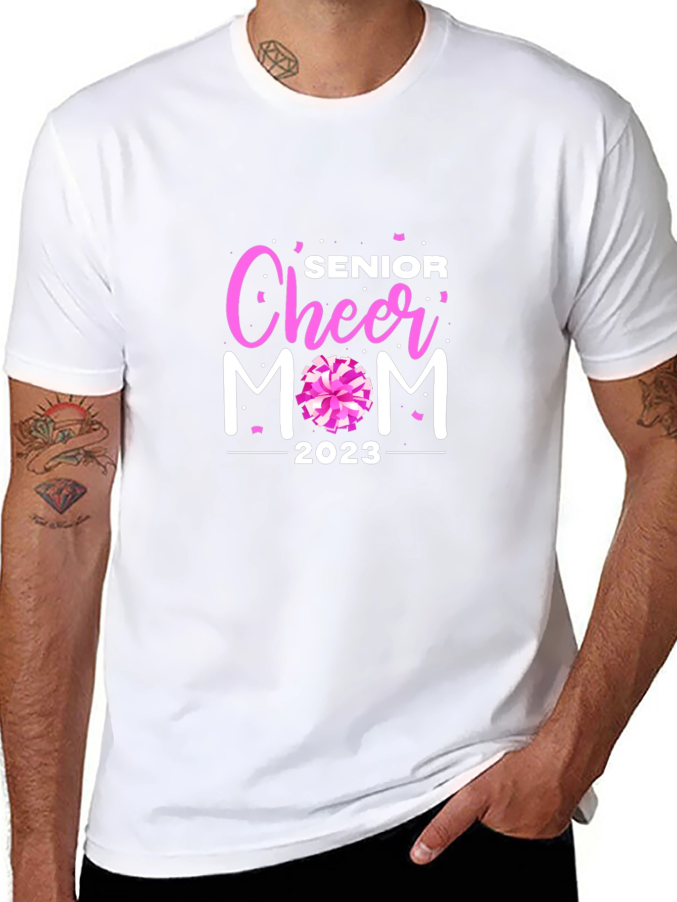 Senior Cheer Mom 2023 Black T-Shirt