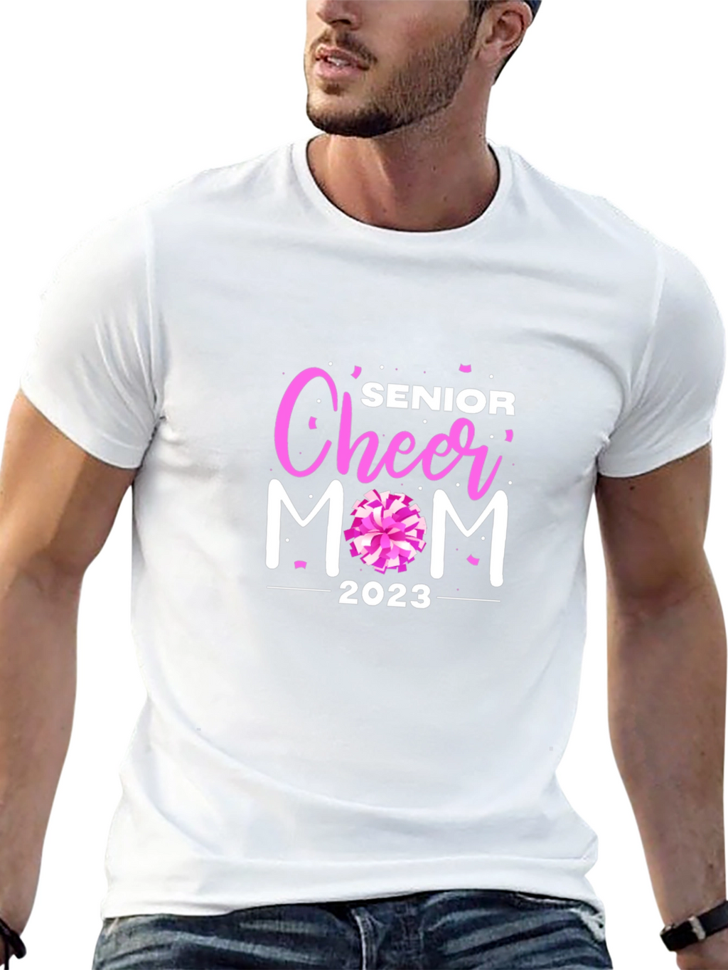 Senior Cheer Mom 2023 Black T-Shirt