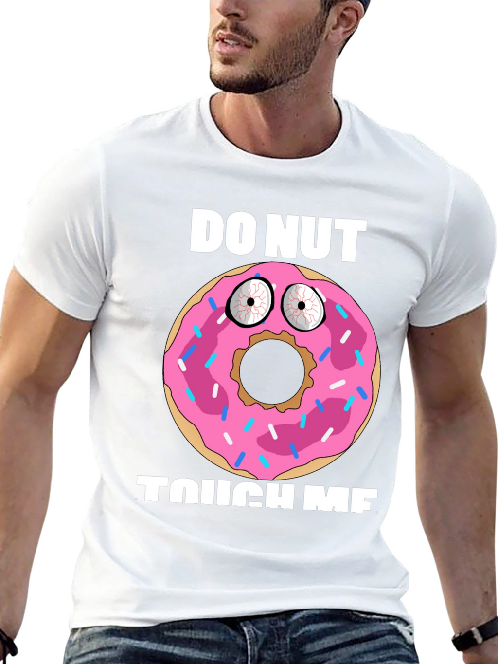 Funny Donut Graphic T-Shirt - Do Nut Touch Me!