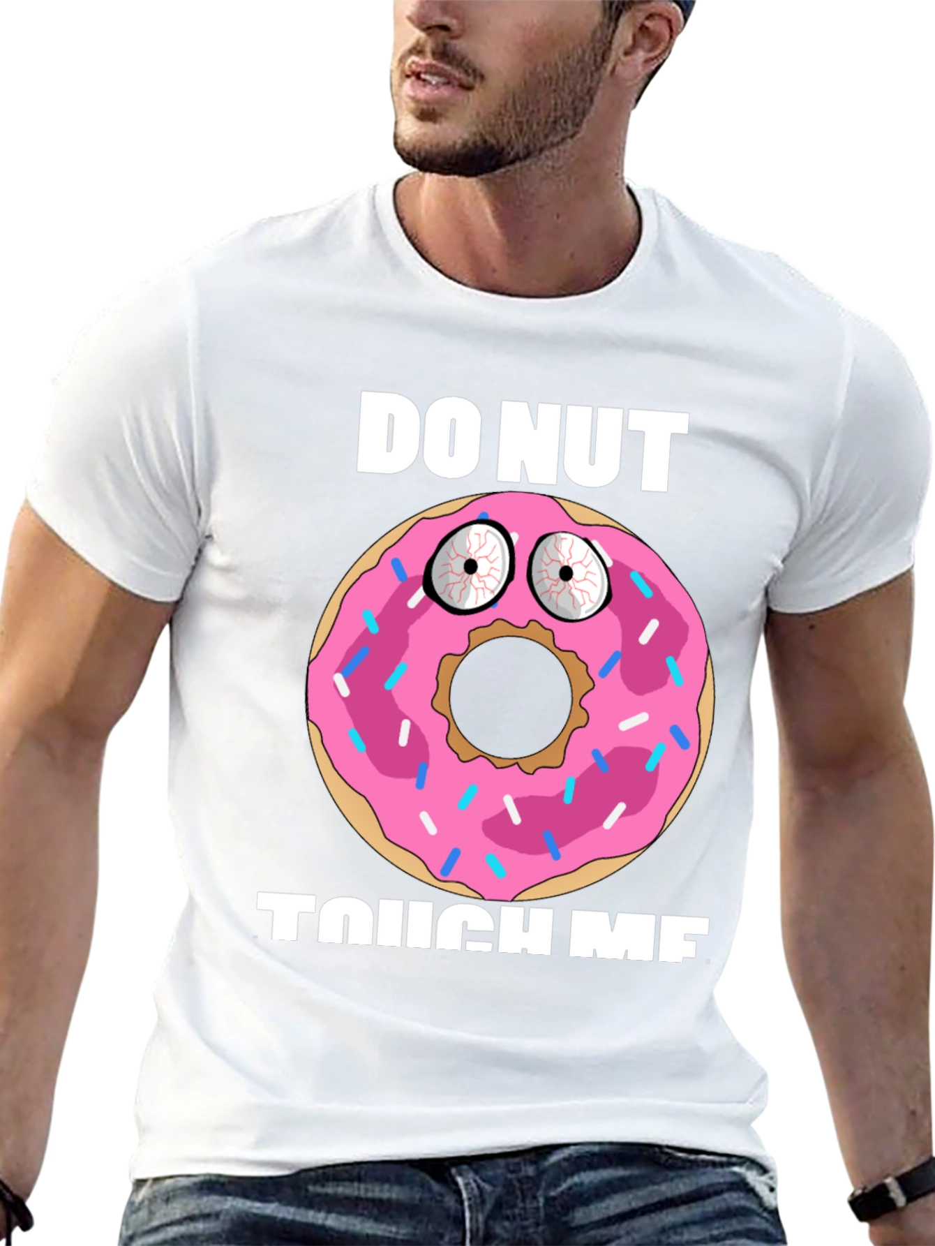 Funny Donut Graphic T-Shirt - Do Nut Touch Me!