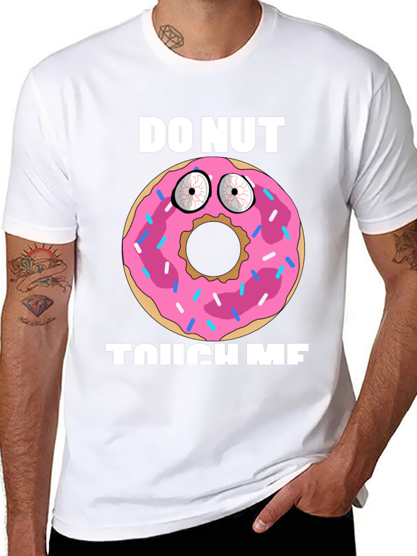 Funny Donut Graphic T-Shirt - Do Nut Touch Me!