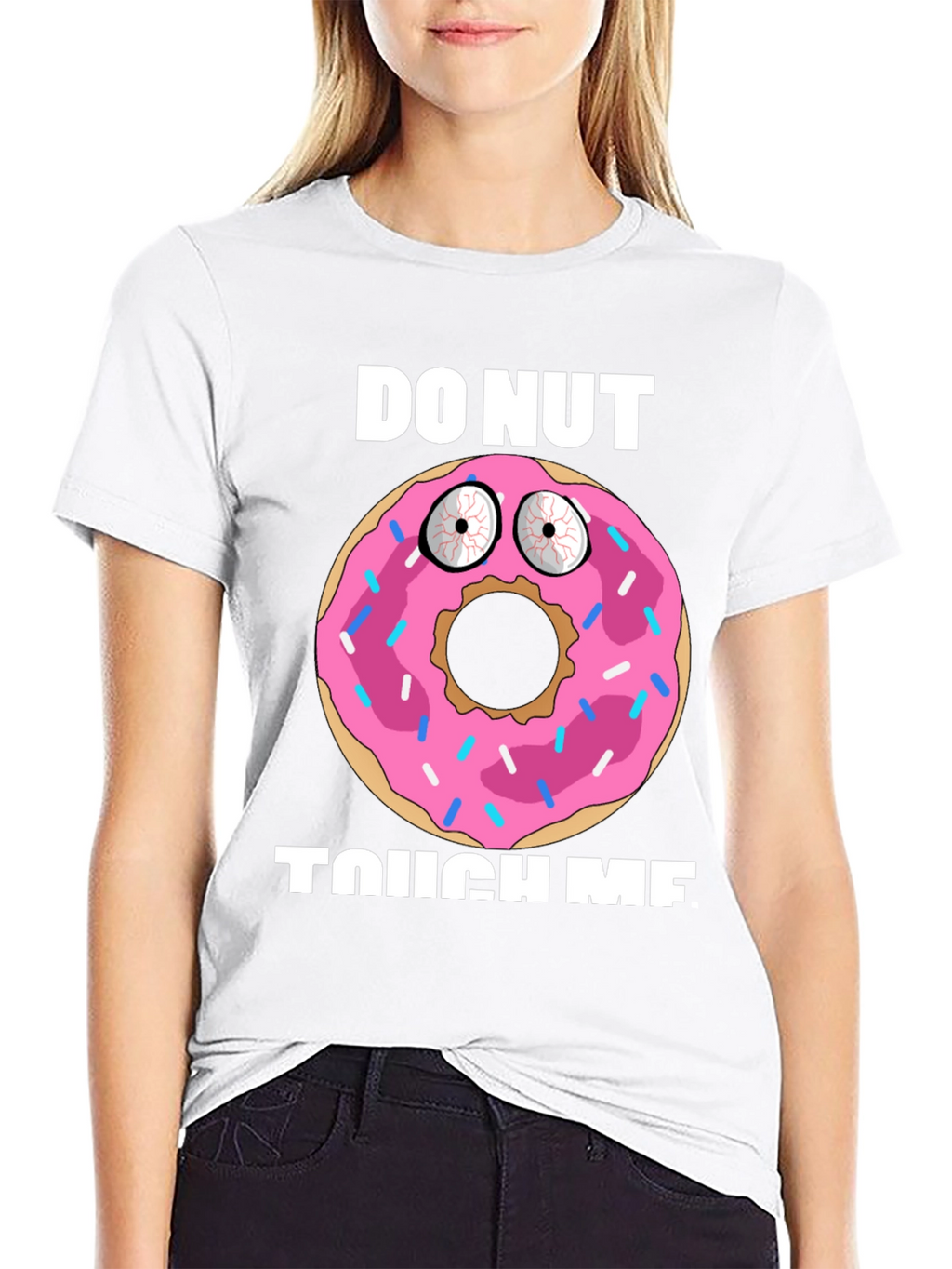 Funny Donut Graphic T-Shirt - Do Nut Touch Me!