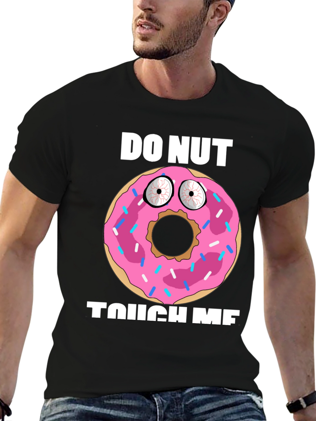Funny Donut Graphic T-Shirt - Do Nut Touch Me!