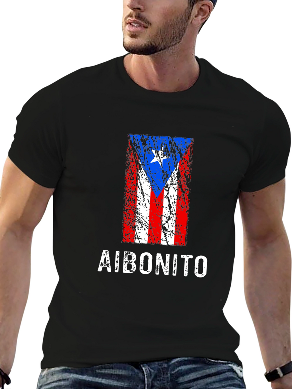 Aibonito Puerto Rico Flag Grunge T-Shirt