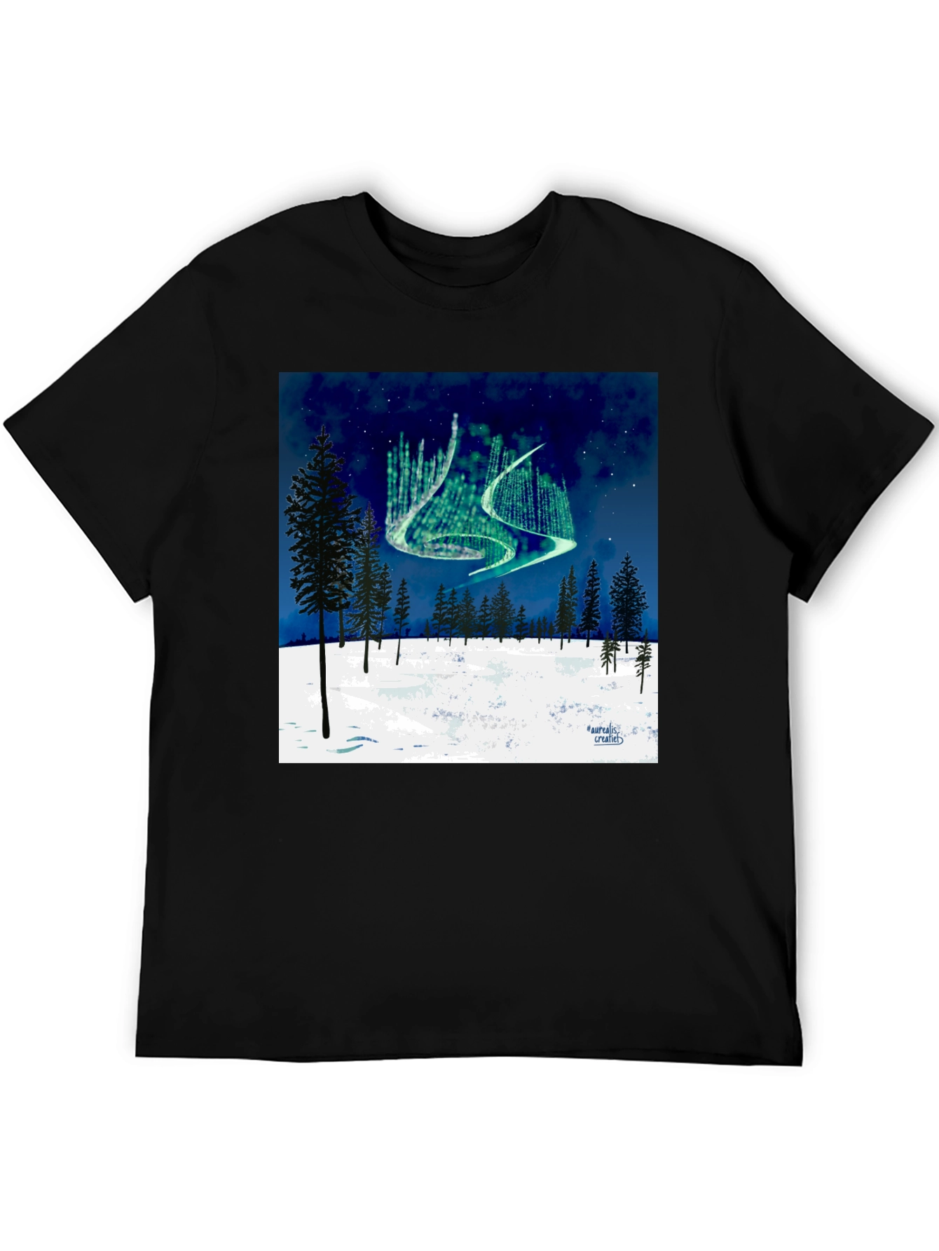 Aurora Borealis Forest T-Shirt