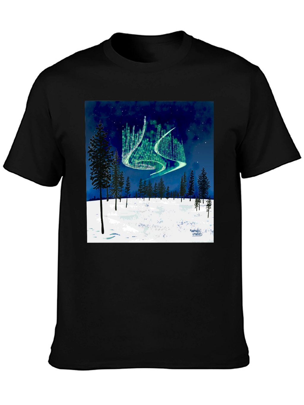 Aurora Borealis Forest T-Shirt