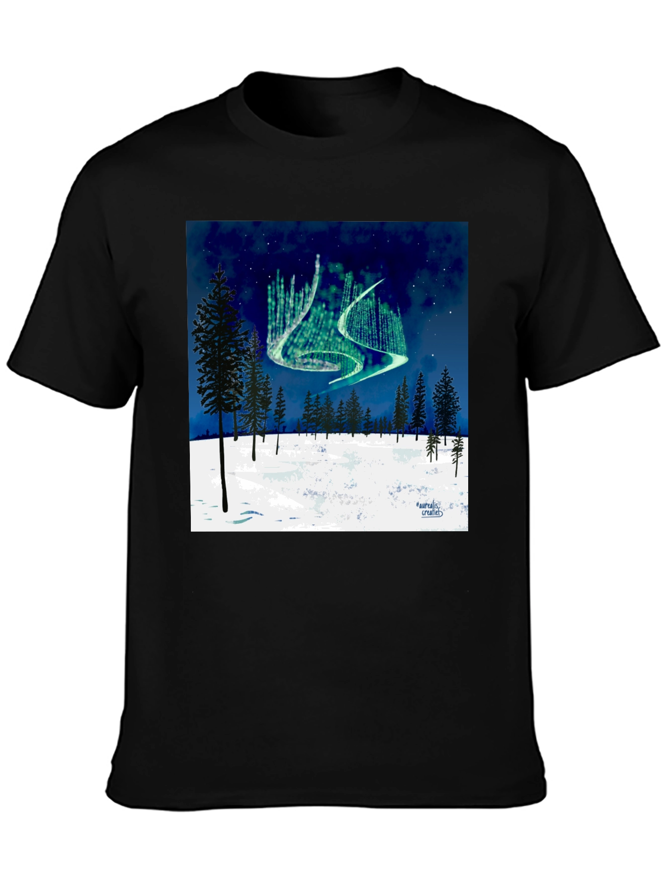 Aurora Borealis Forest T-Shirt