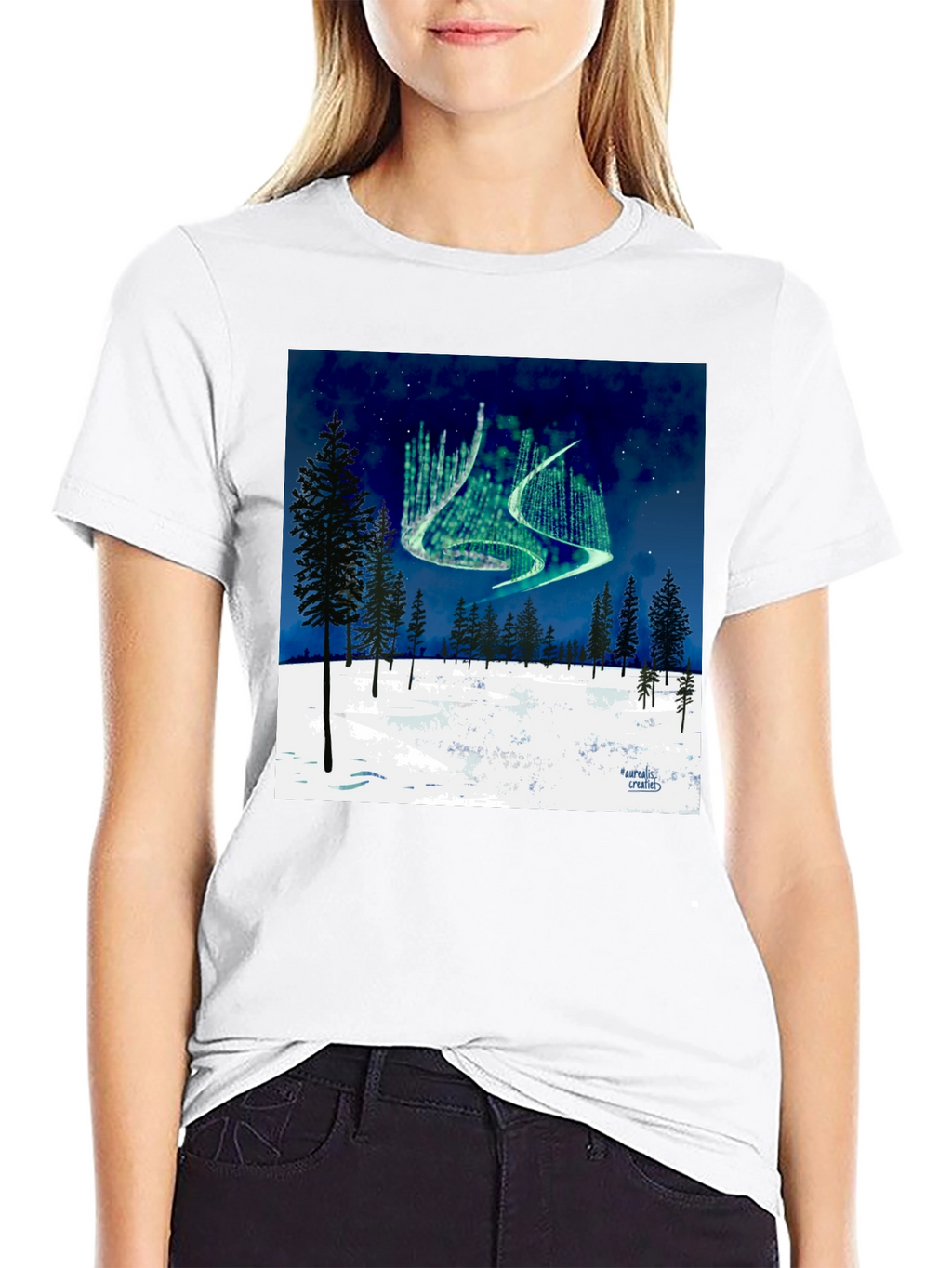 Aurora Borealis Forest T-Shirt