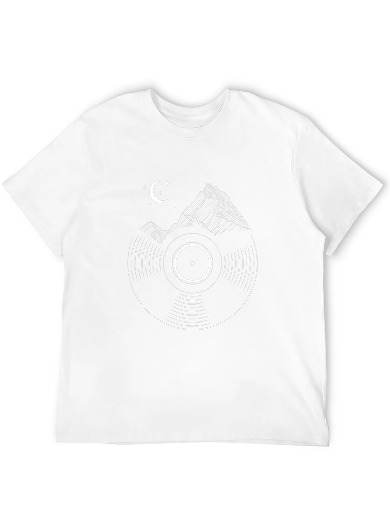 Vinyl Record Mountainscape Graphic Tee