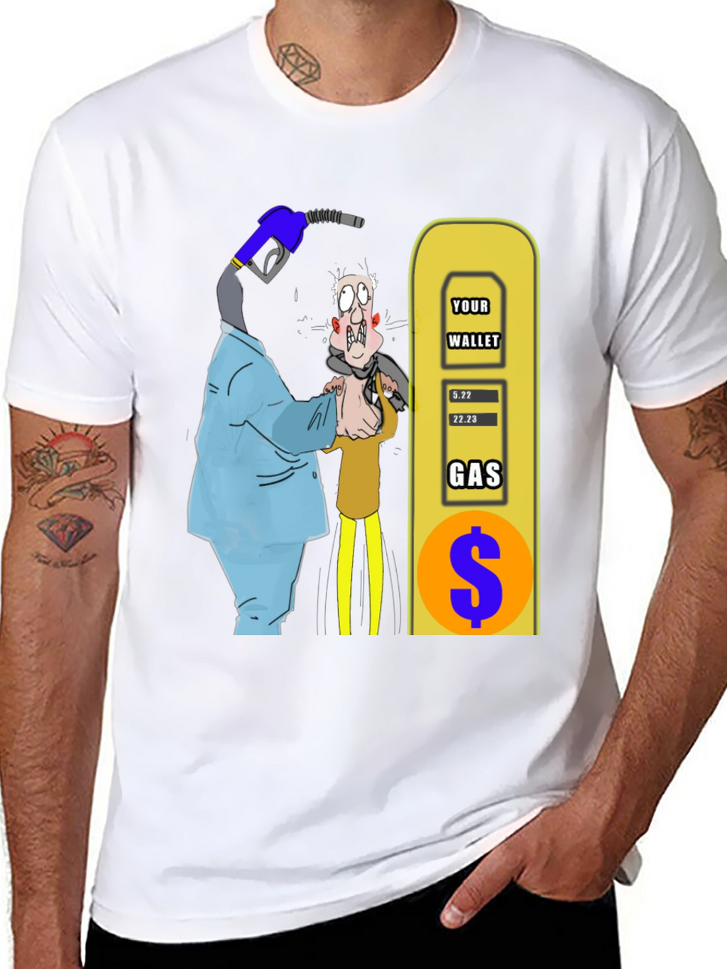 Humorous Gas Price Graphic T-Shirt