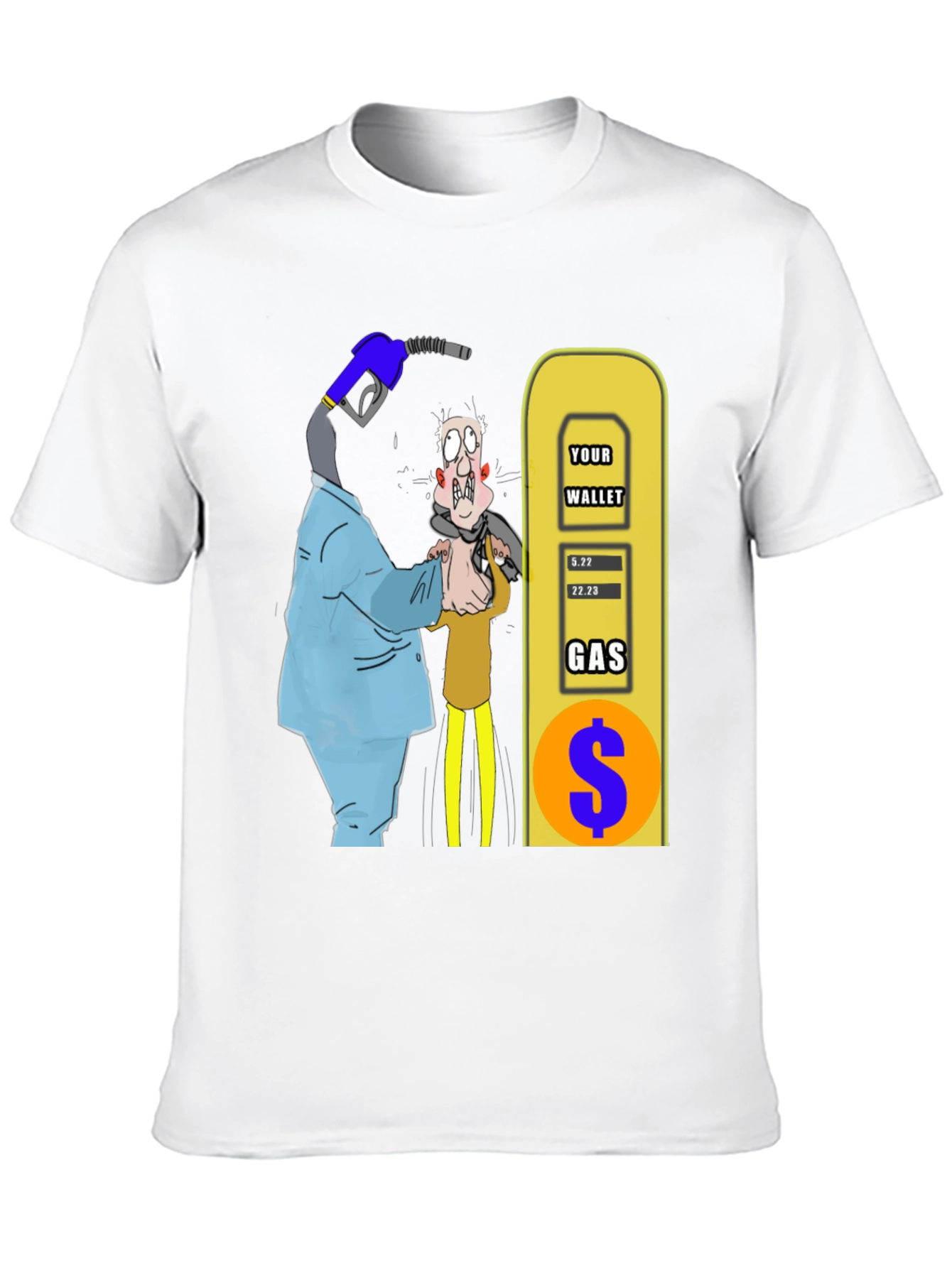 Humorous Gas Price Graphic T-Shirt