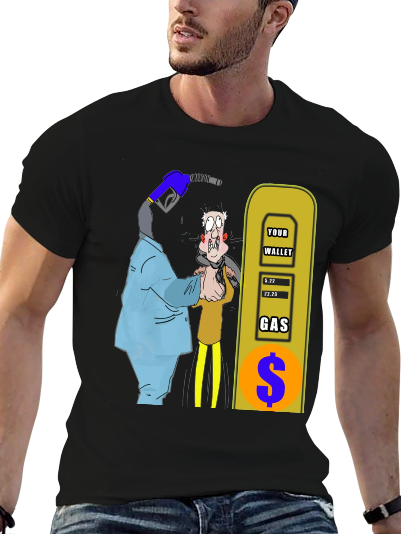 Humorous Gas Price Graphic T-Shirt