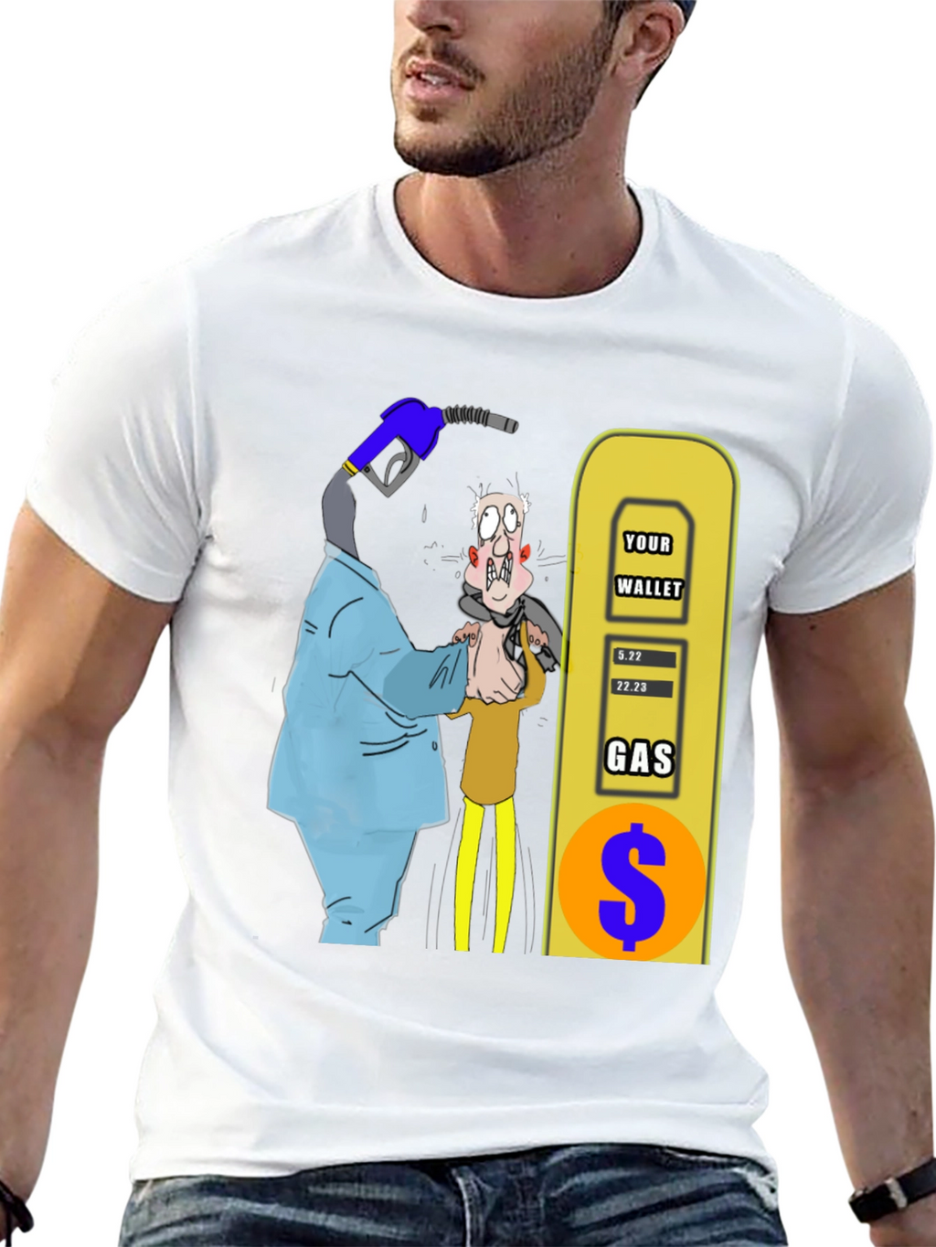Humorous Gas Price Graphic T-Shirt