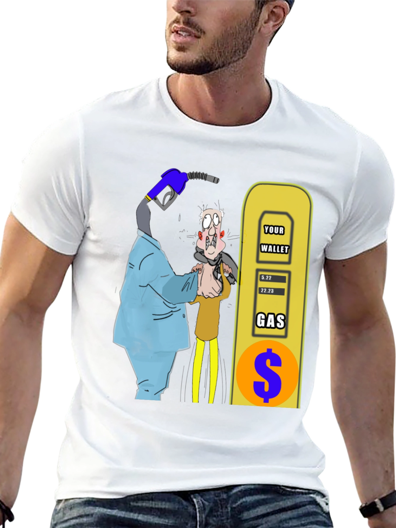 Humorous Gas Price Graphic T-Shirt