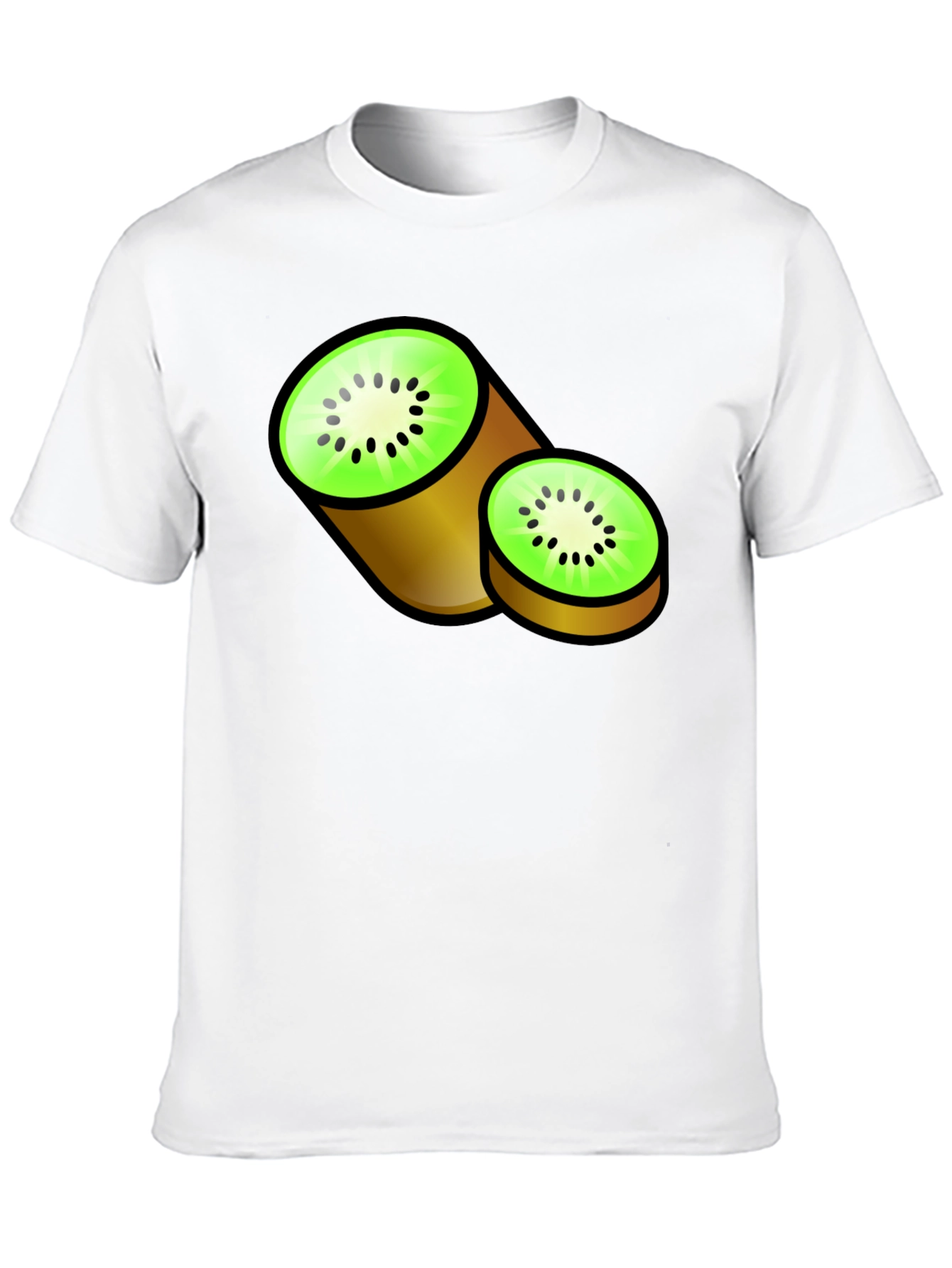 Kiwi Fruit Graphic Black T-Shirt