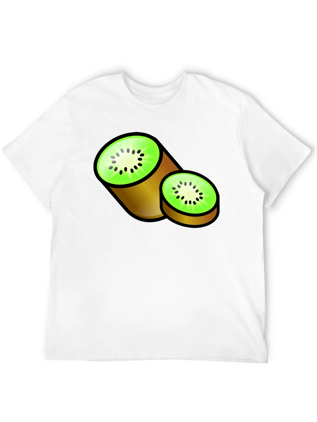 Kiwi Fruit Graphic Black T-Shirt