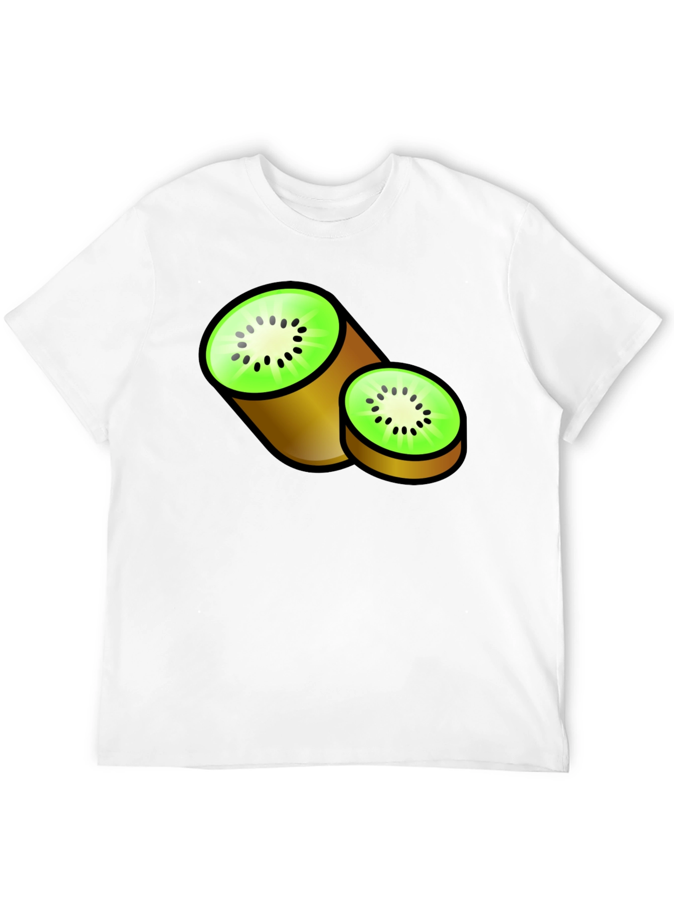 Kiwi Fruit Graphic Black T-Shirt