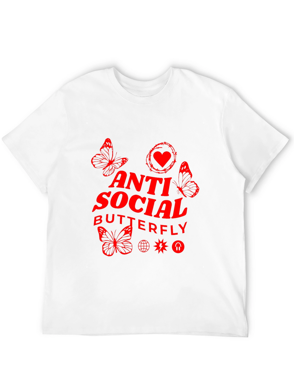 Anti Social Butterfly Black T-Shirt