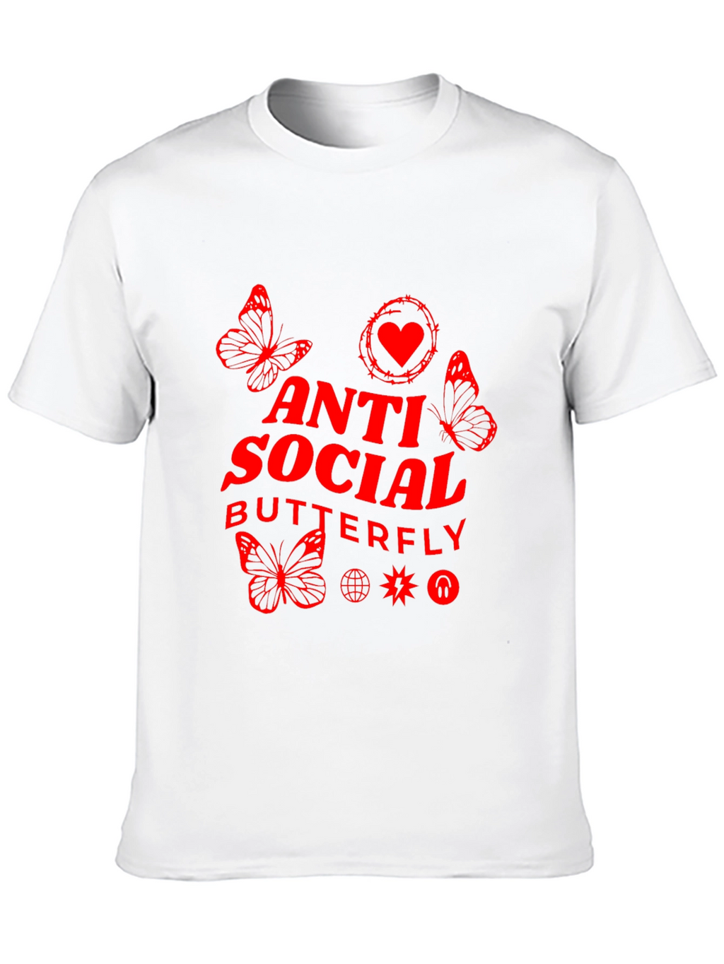 Anti Social Butterfly Black T-Shirt