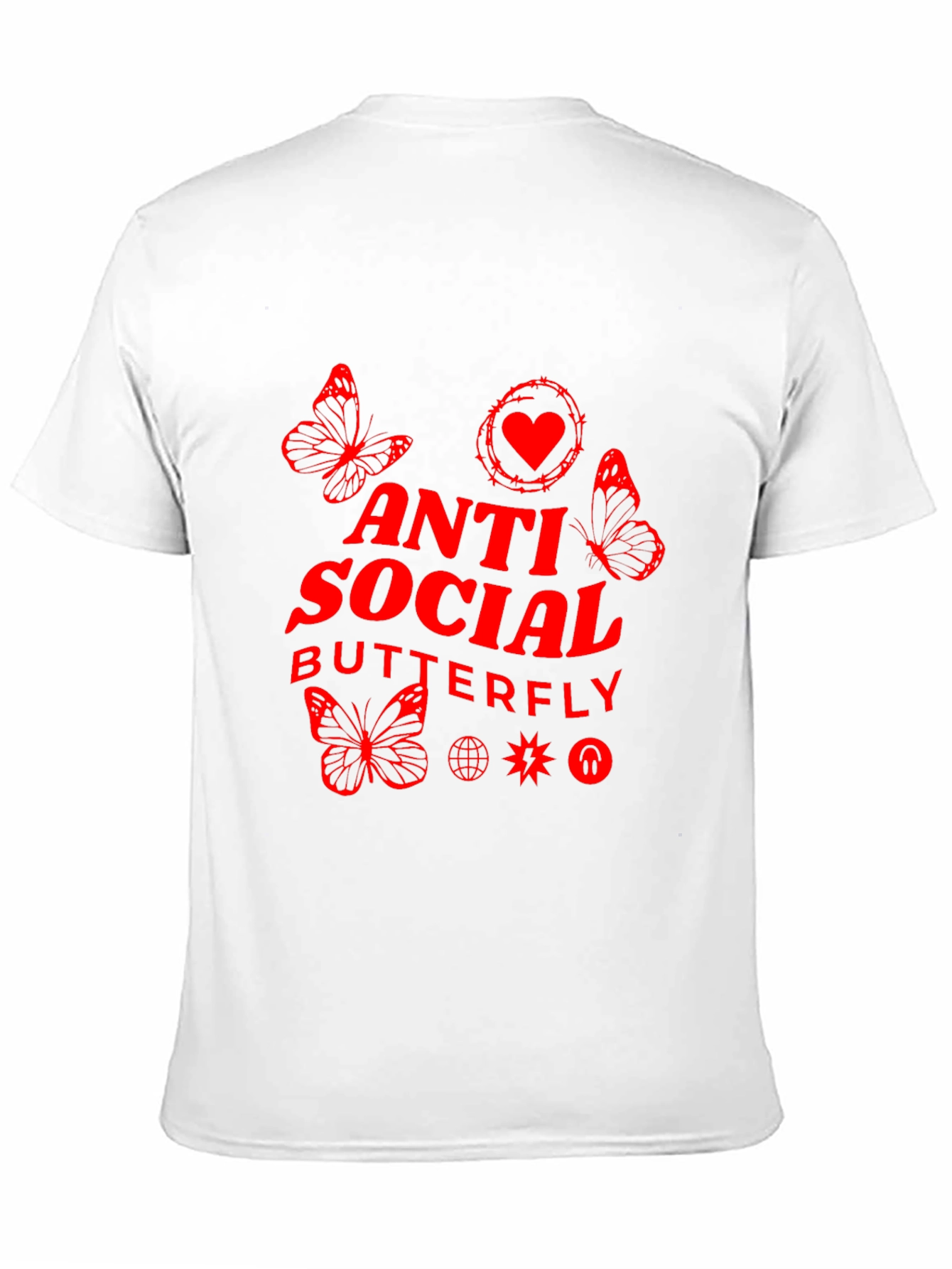 Anti Social Butterfly Black T-Shirt