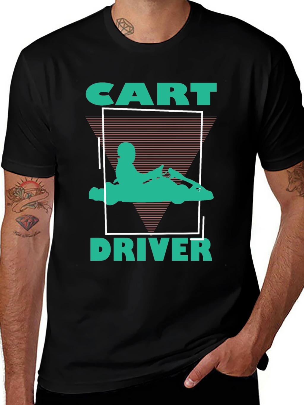 Retro Style Kart Driver Tee - Cool Racing Design