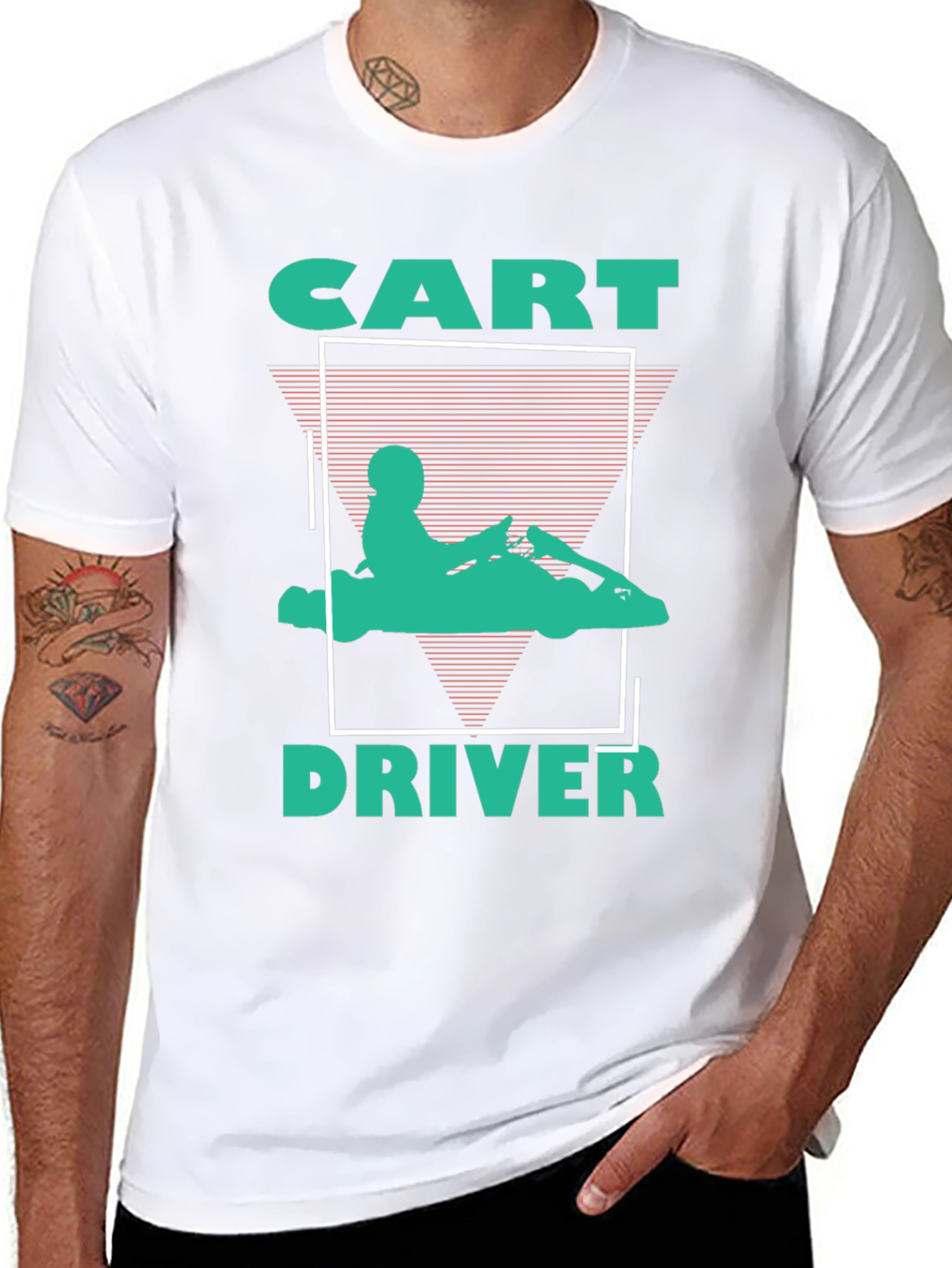 Retro Style Kart Driver Tee - Cool Racing Design