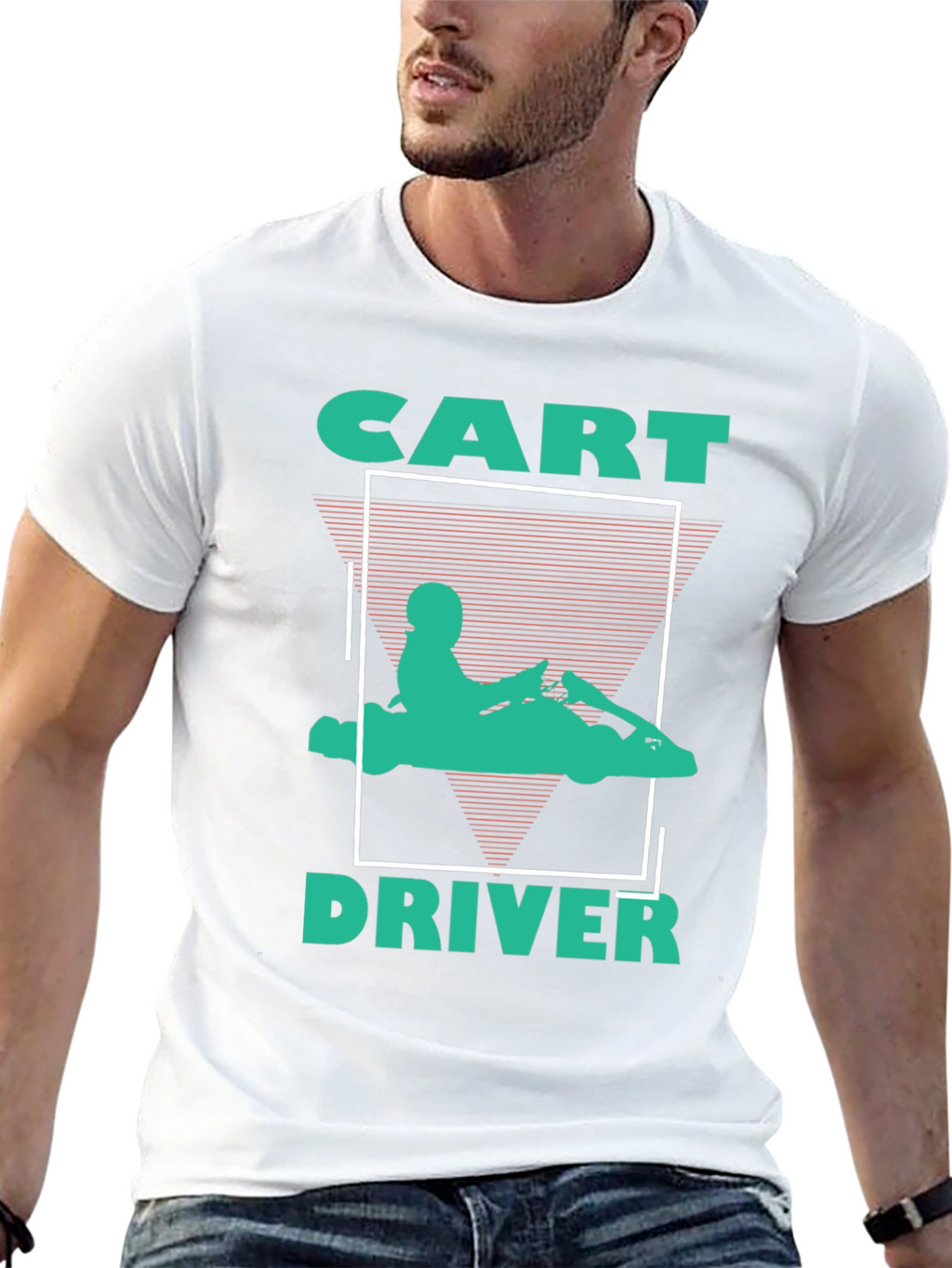 Retro Style Kart Driver Tee - Cool Racing Design