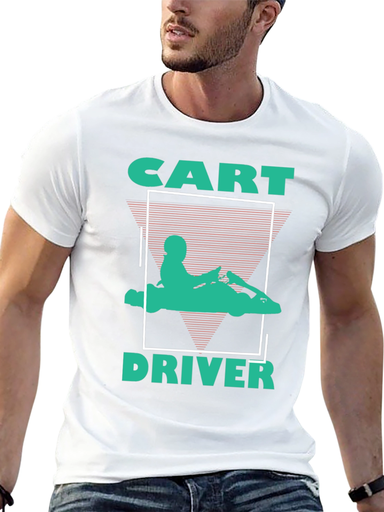 Retro Style Kart Driver Tee - Cool Racing Design