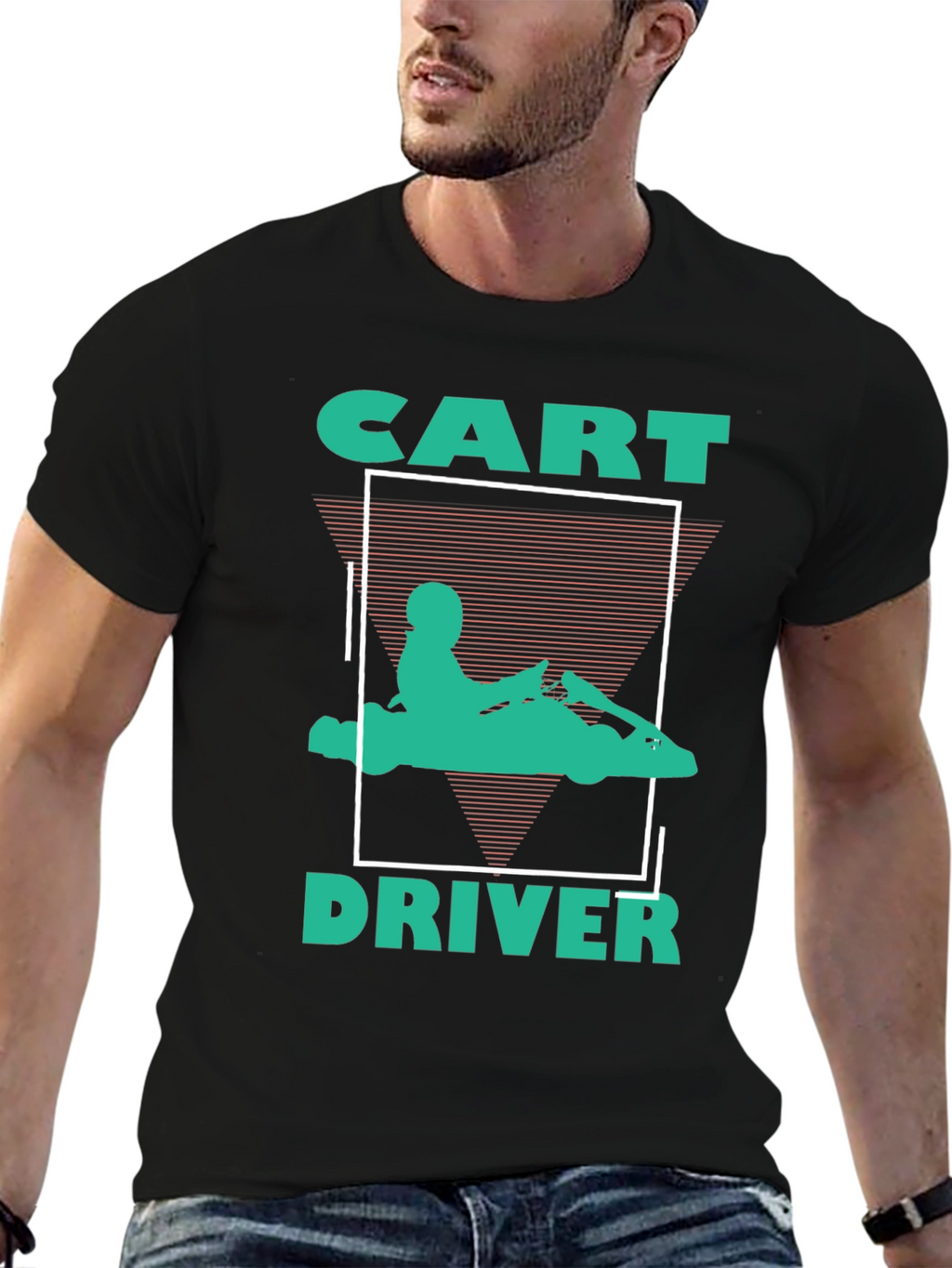 Retro Style Kart Driver Tee - Cool Racing Design