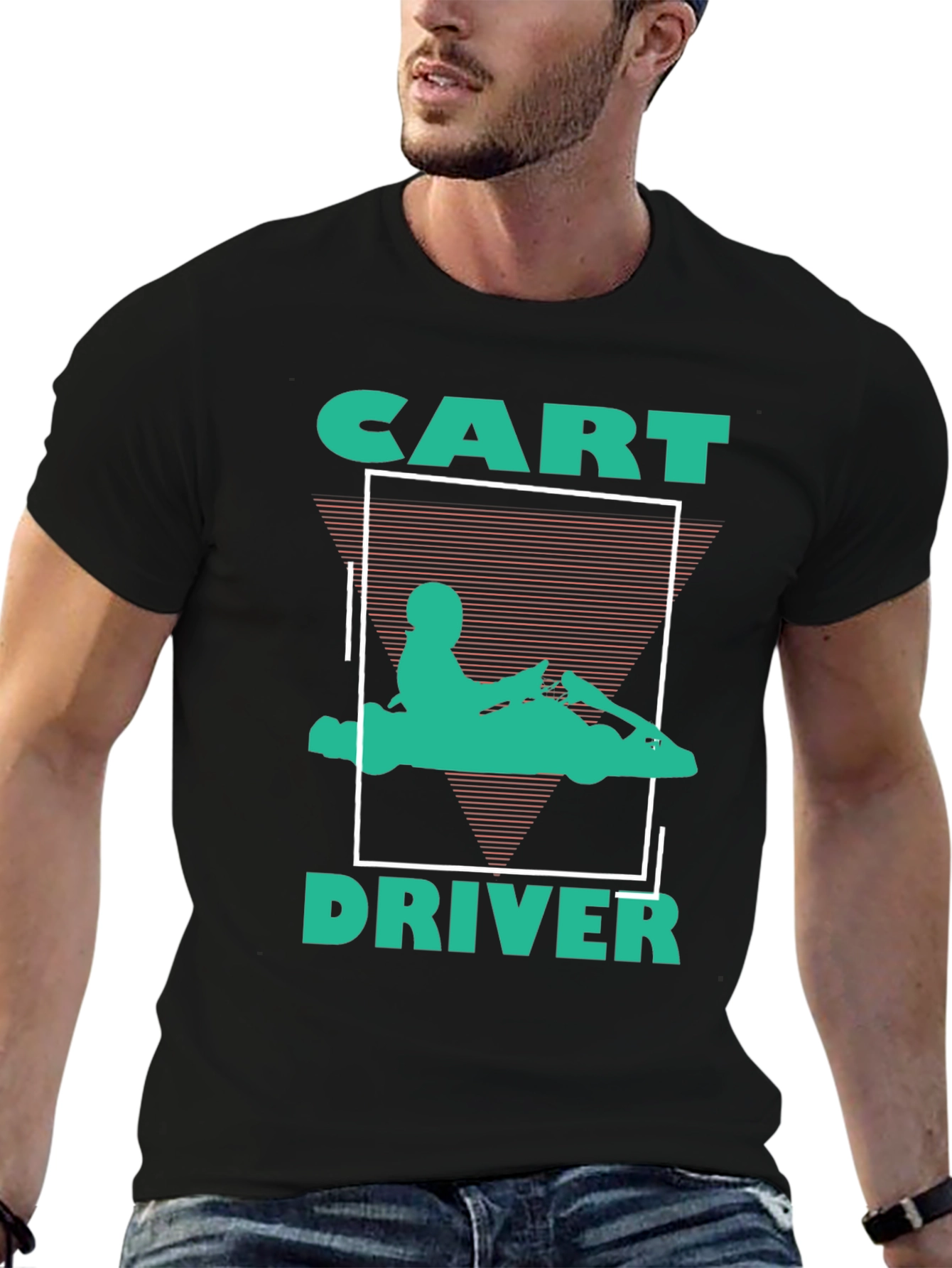 Retro Style Kart Driver Tee - Cool Racing Design