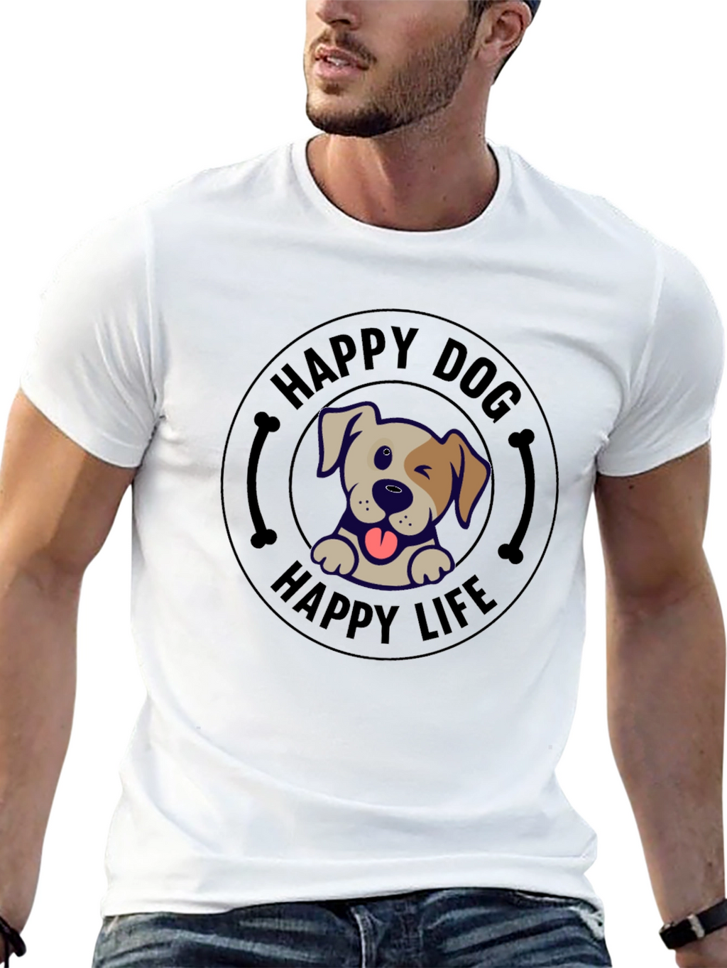 Happy Dog Happy Life T-Shirt