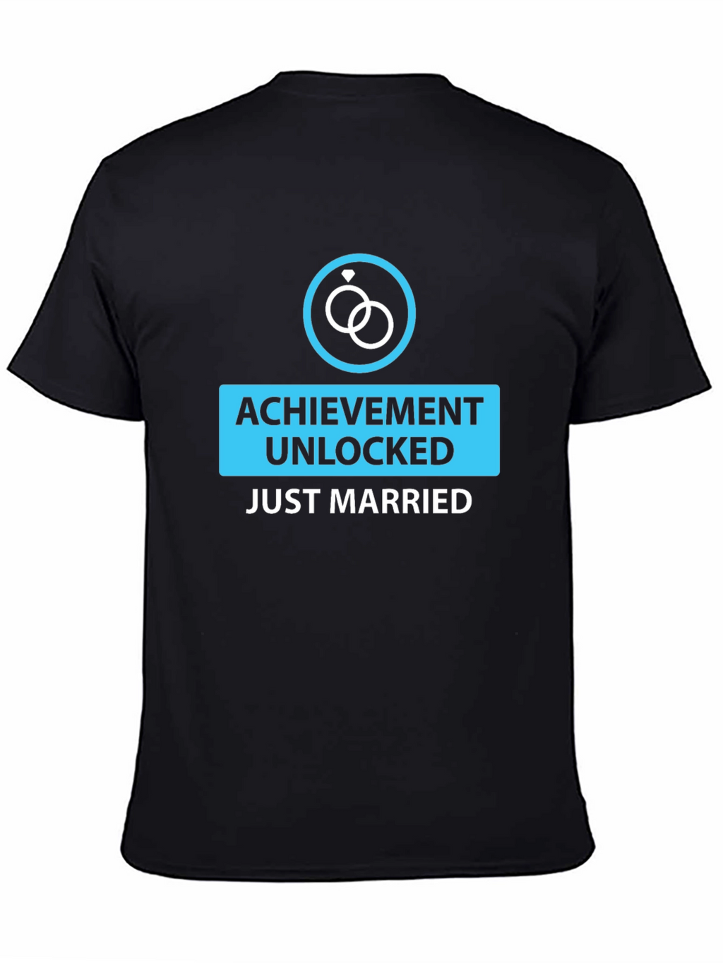 Achievement Unlocked Just Married Black Tee