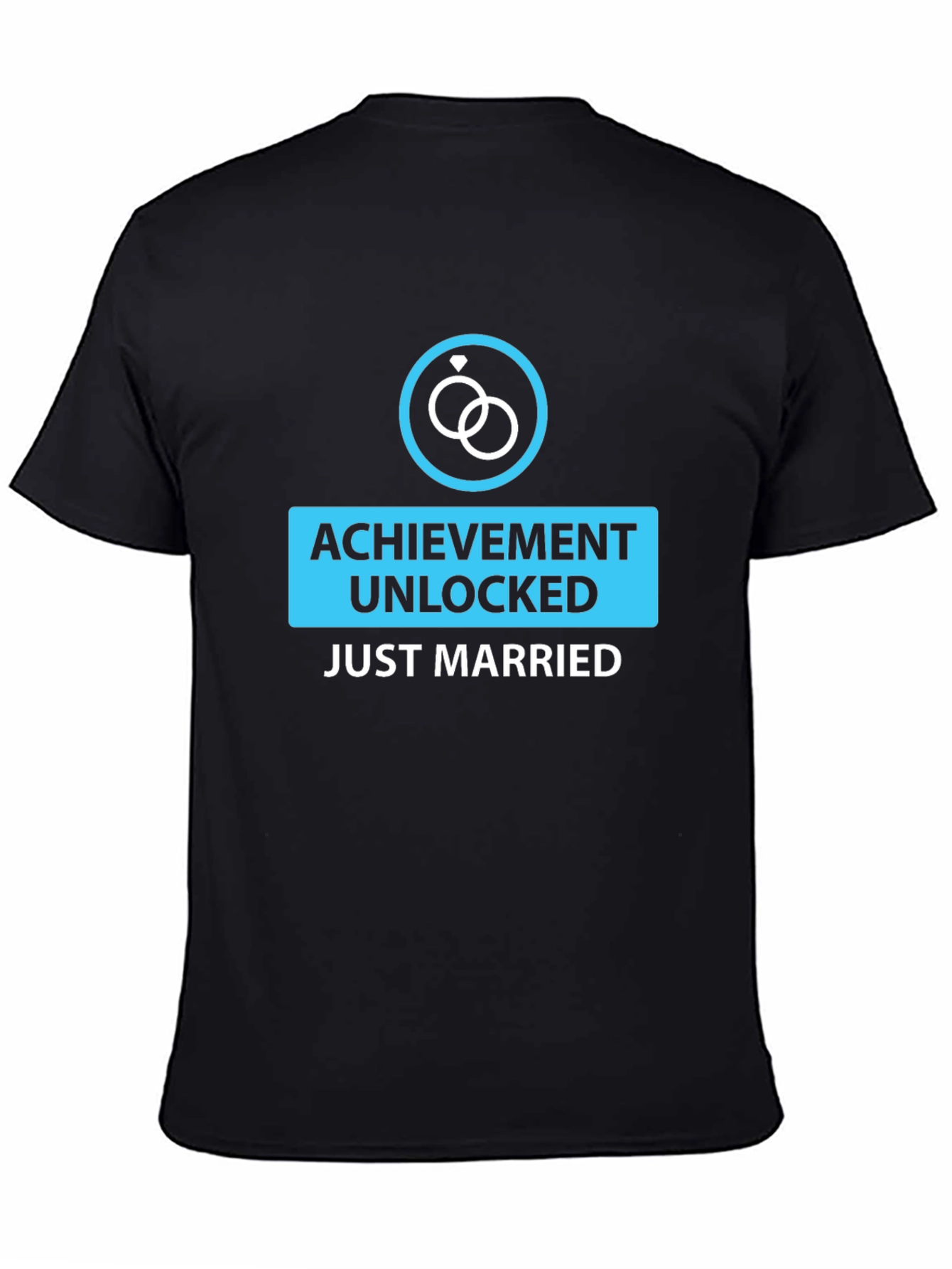 Achievement Unlocked Just Married Black Tee