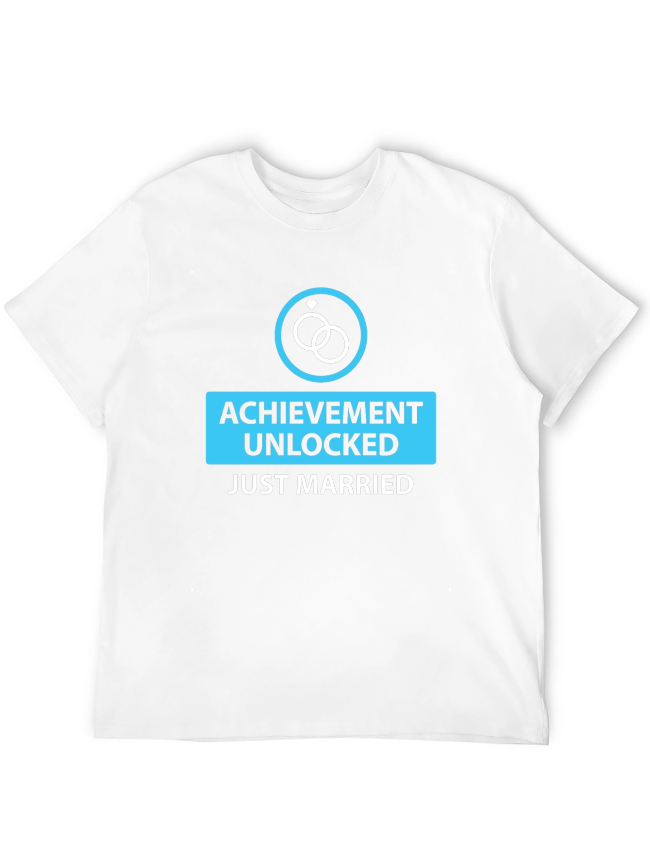 Achievement Unlocked Just Married Black Tee