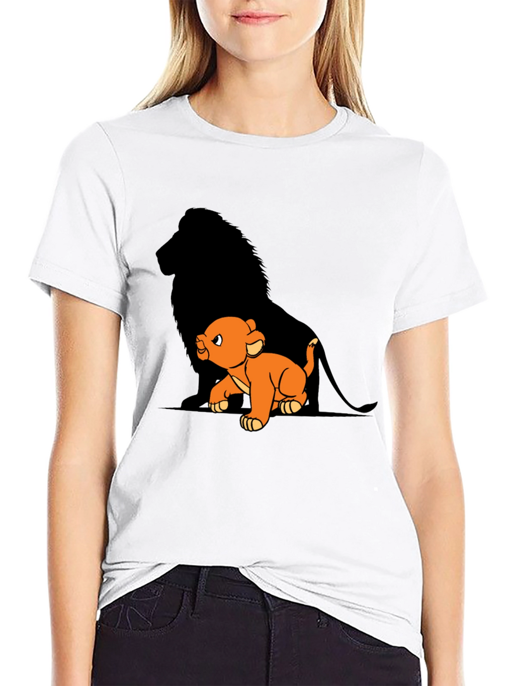 Lion King Simba T-Shirt Black Cotton