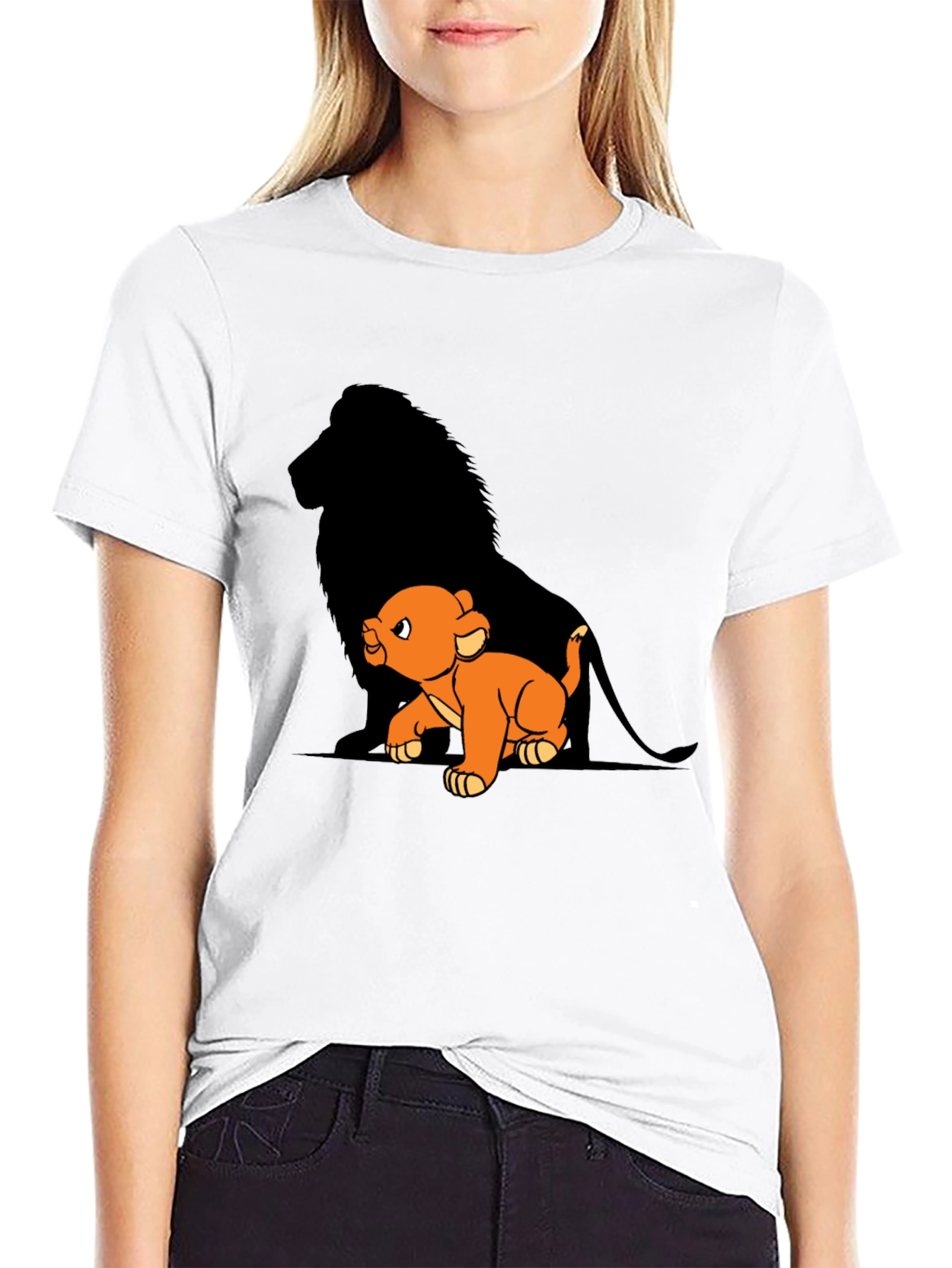 Lion King Simba T-Shirt Black Cotton