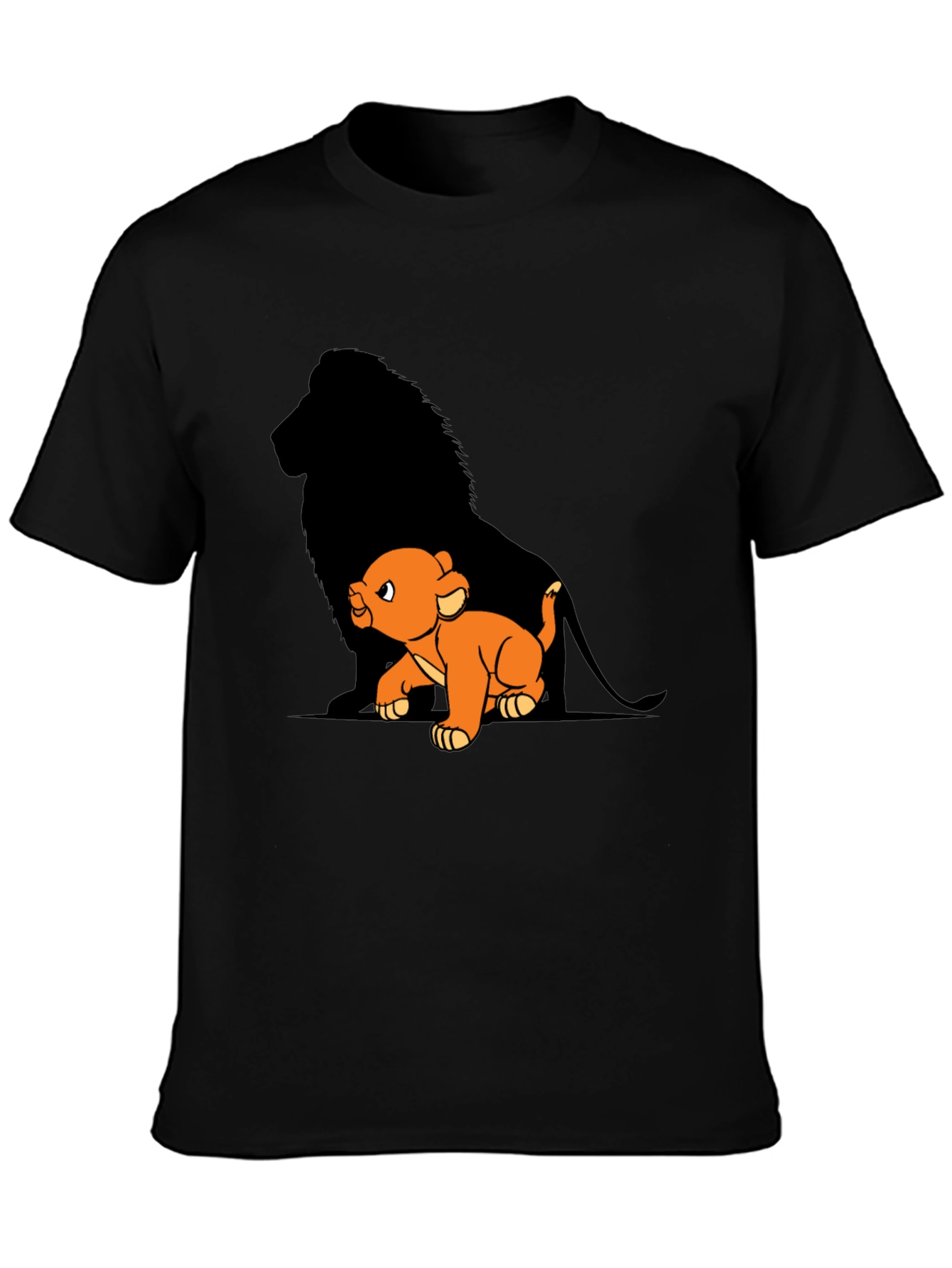 Lion King Simba T-Shirt Black Cotton