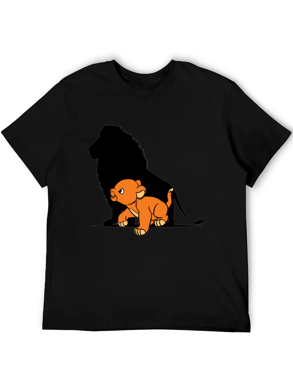 Lion King Simba T-Shirt Black Cotton