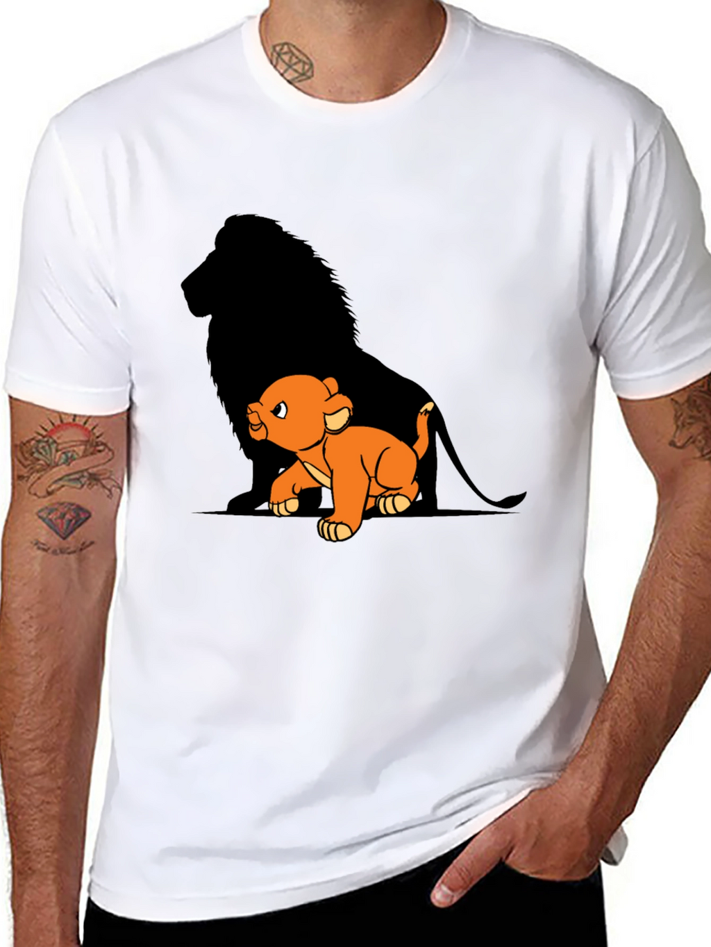Lion King Simba T-Shirt Black Cotton