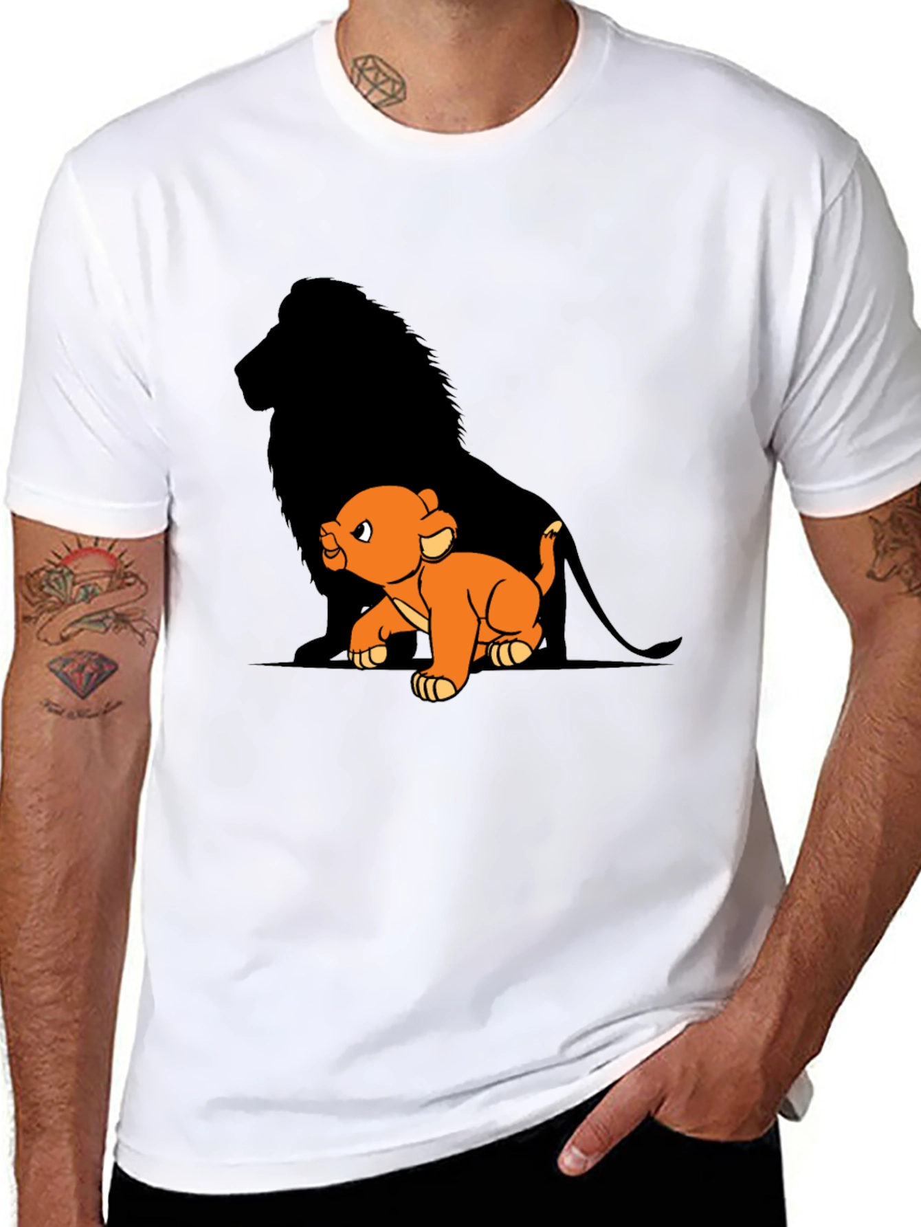 Lion King Simba T-Shirt Black Cotton