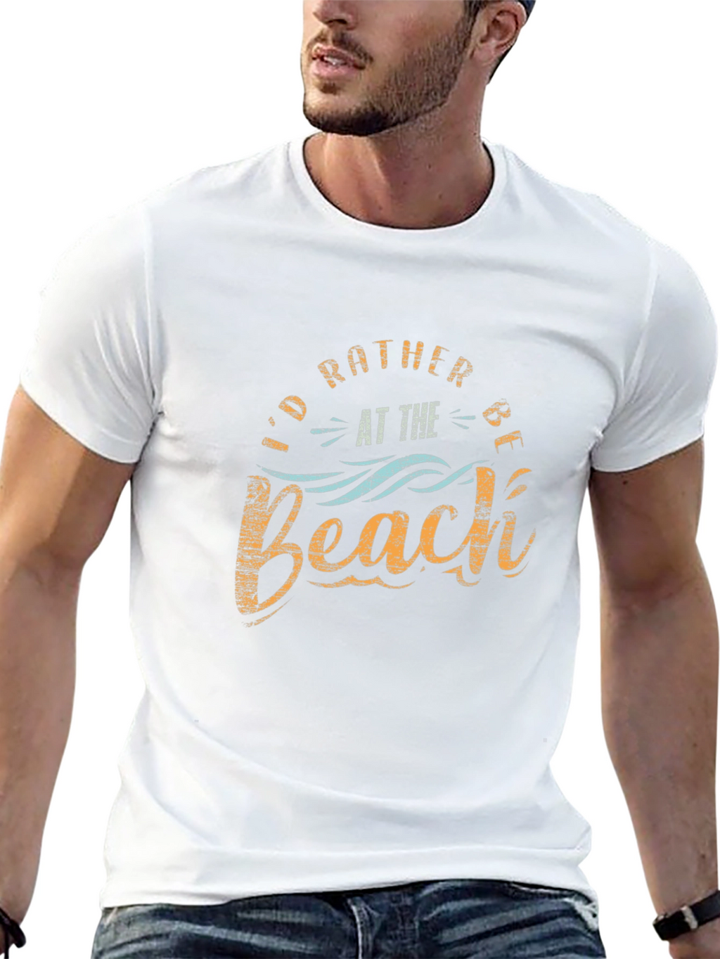 Id Rather Be at the Beach Black T-Shirt