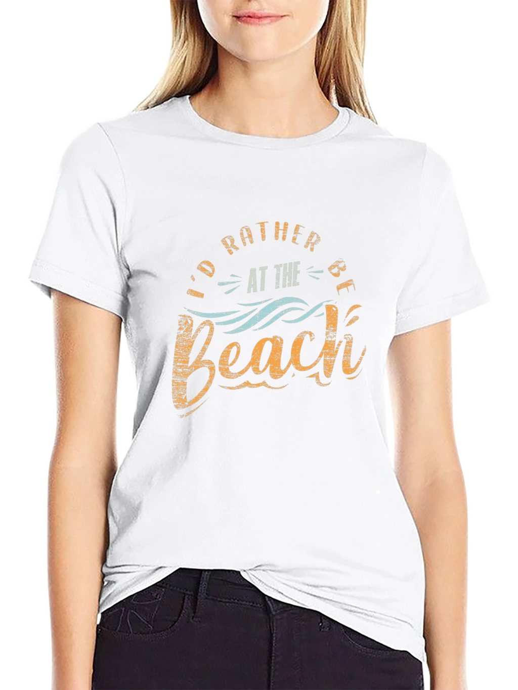 Id Rather Be at the Beach Black T-Shirt