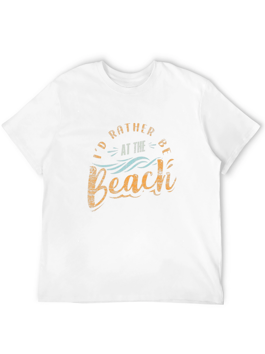 Id Rather Be at the Beach Black T-Shirt